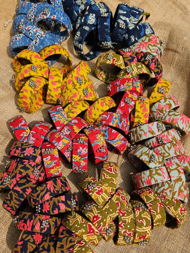 Mehendi Favours Assorted Fabric Bangles