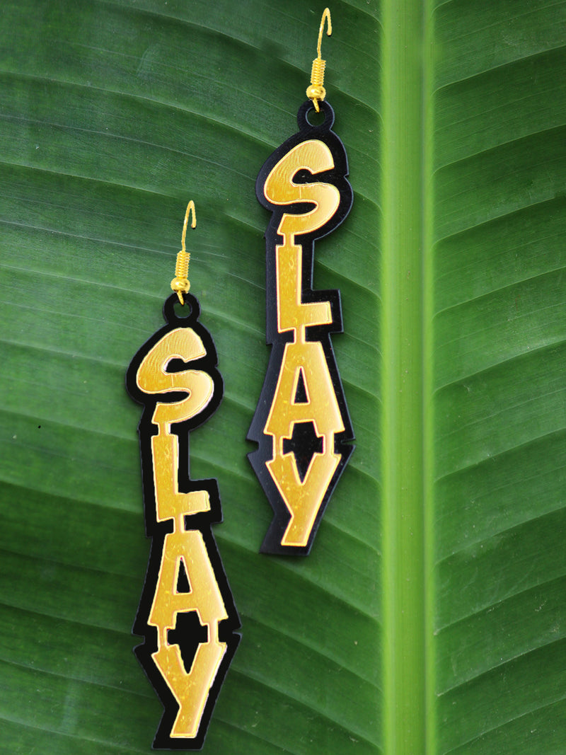 Slay Earrings, a quirky, unique, statement party-wear earrings from our designer collection of earrings for women online.