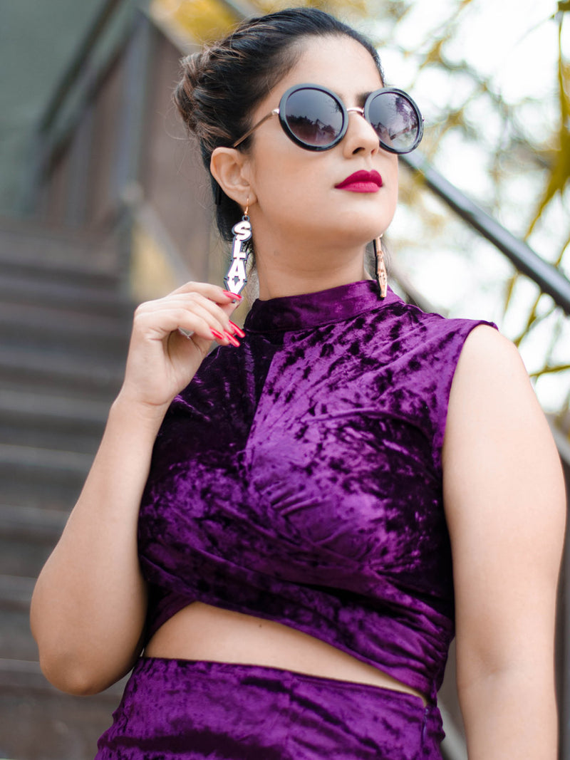 Slay Earrings, a quirky, unique, statement party-wear earrings from our designer collection of earrings for women.